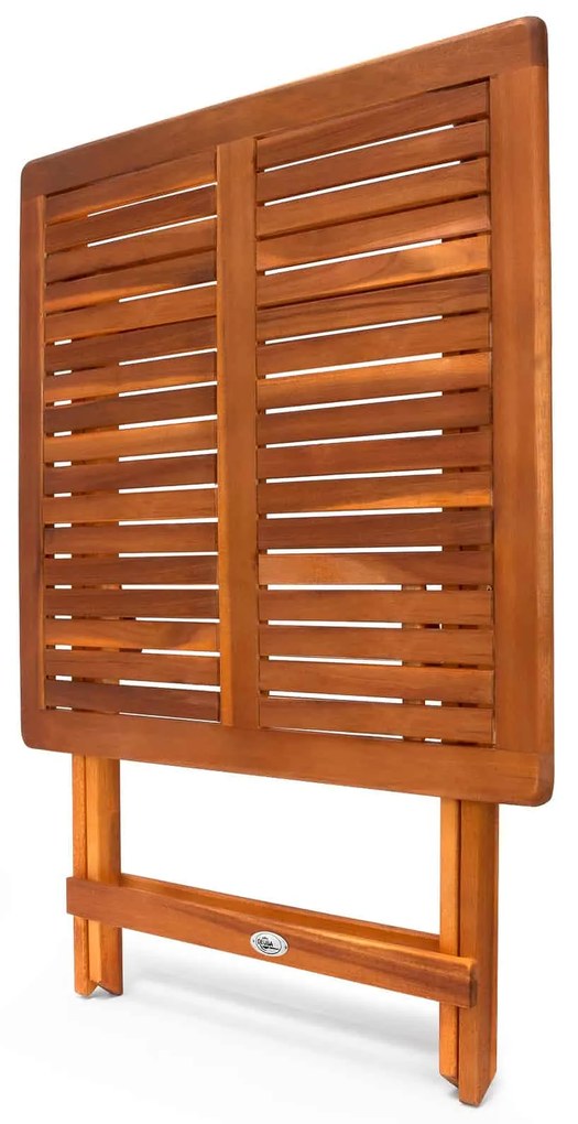 Casaria Drevený odkladací stolík z ALEK, 70x70x73cm, hnedá