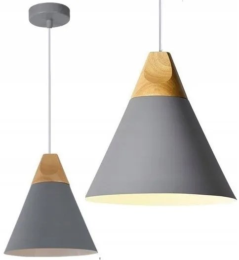 Toolight - Závesná lampa Scandi A 1xE27, šedá, OSW-00103