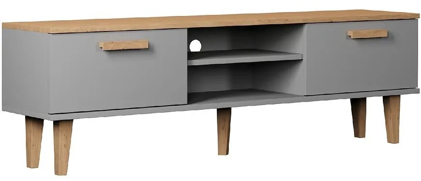 TV Stolík 160 Denver Sivý Chinchilla/Hikora