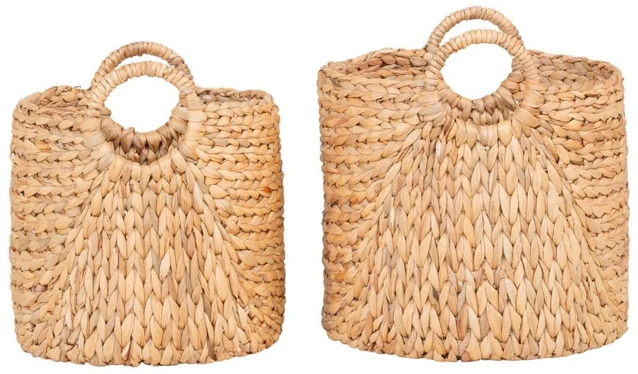 Košíky v súprave 2 ks z vodného hyacintu ø 35x37 cm Passo – House Nordic