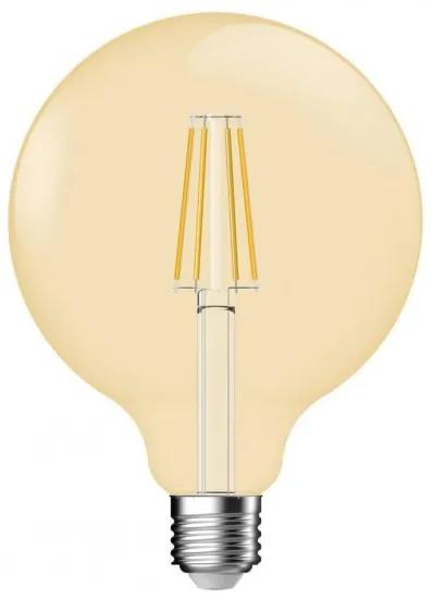 NORDLUX DECO stmievateľná LED žiarovka, E27, G95, 5,4W, 400lm, 2500K, teplá biela, zlatá