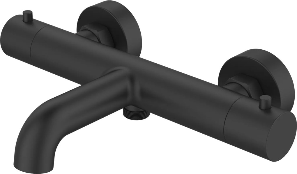 Invena Termora, termostatická vaňová batéria, čierna matná, INV-BT-W1-004-V
