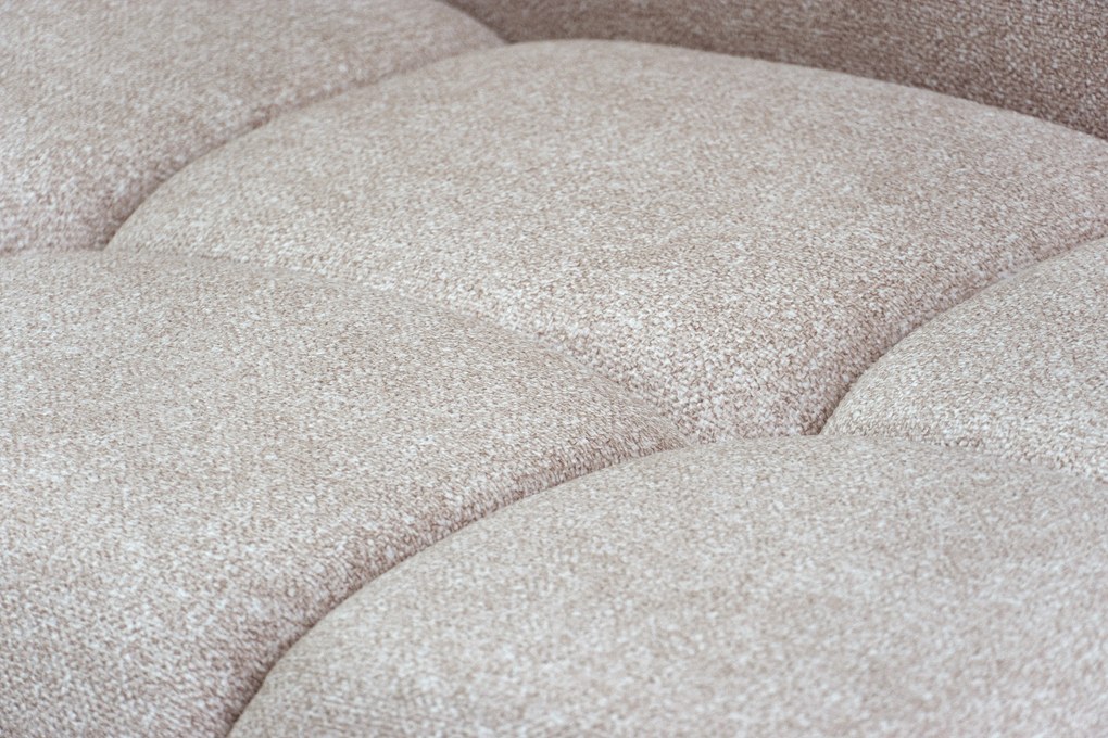 Rohová sedačka Lerio pravá s funkciou spania - svetlo béžová hydrofóbna tkanina Blur 02