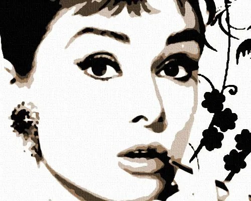 Ručne maľovaný POP Art obraz Audrey Hepburn | rôzne rozmery