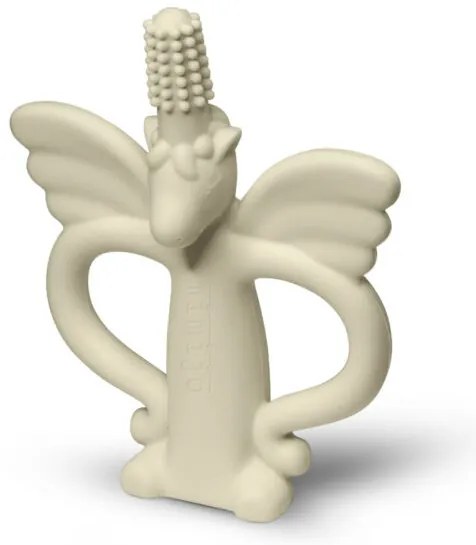 Hryzadielko a kefka Jednorožec 2v1 - béžové