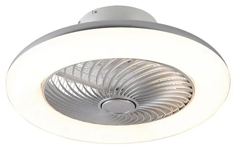 Stropný ventilátor strieborný vrátane LED s diaľkovým ovládaním - Clima