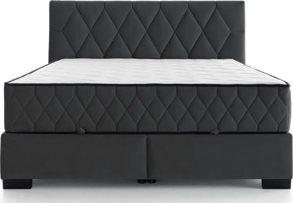 Posteľ Reve 160x200 cm, grafitovo šedá látka