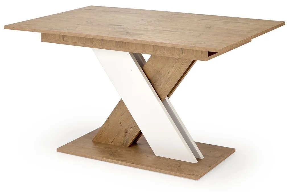 Jídelní rozkládací stůl XARELTO 130/175 cm dub lancelot/bílý
