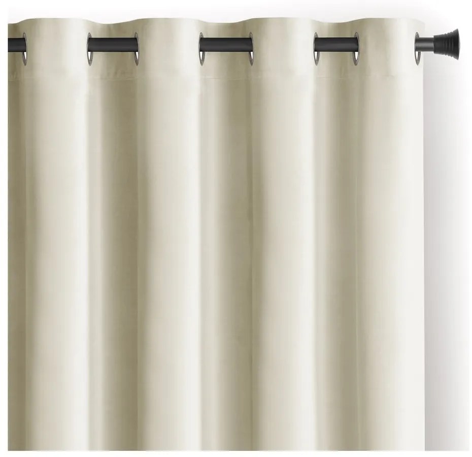 Krémový zamatový dimout záves 140x245 cm – Restilo