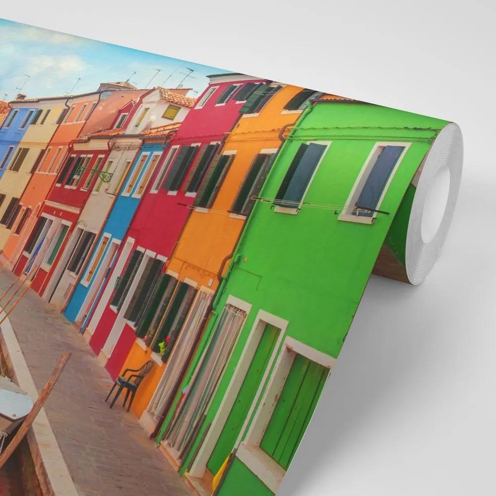Samolepiaca fototapeta pastelové domčeky v mestečku - 150x100