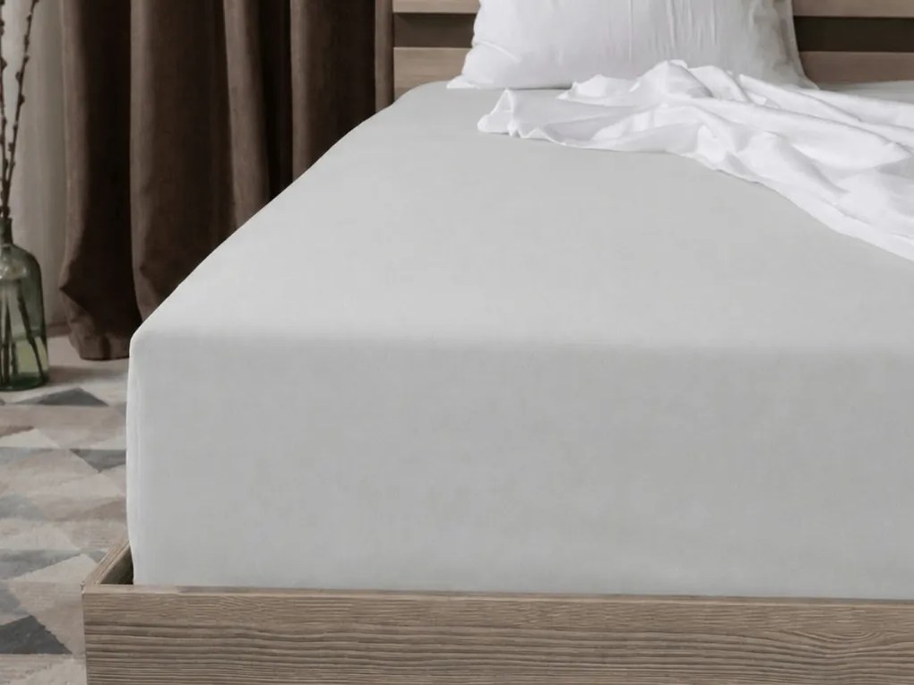 Jersey plachta s lycrou strieborná 90 x 200 cm