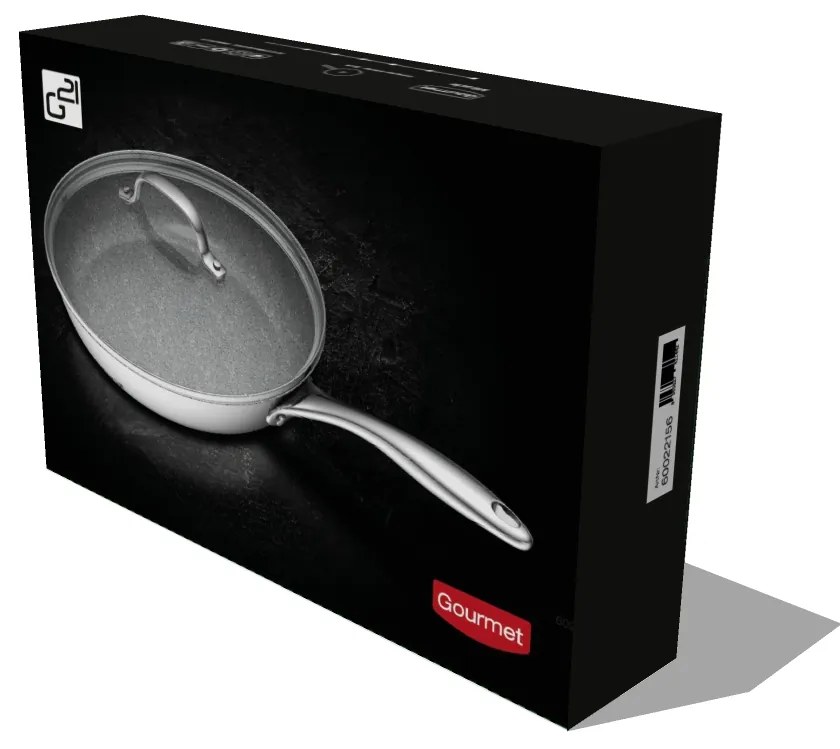 G21 Panvica Gourmet Miracle 28 cm s pokrievkou, nerez/greblon