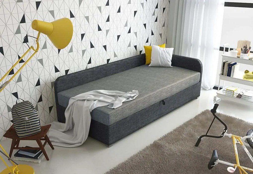 Čalúnená posteľ VALESKA 80x200, šedá