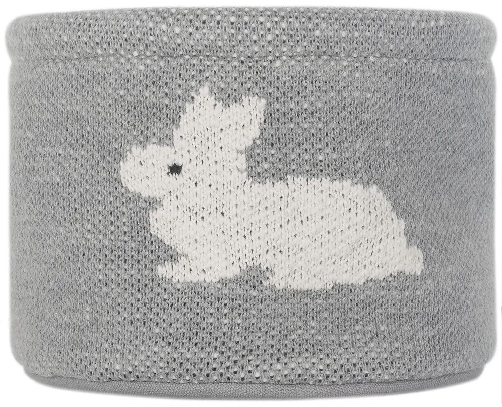 Sivý bavlnený organizér Kindsgut Bunny, ø 16 cm