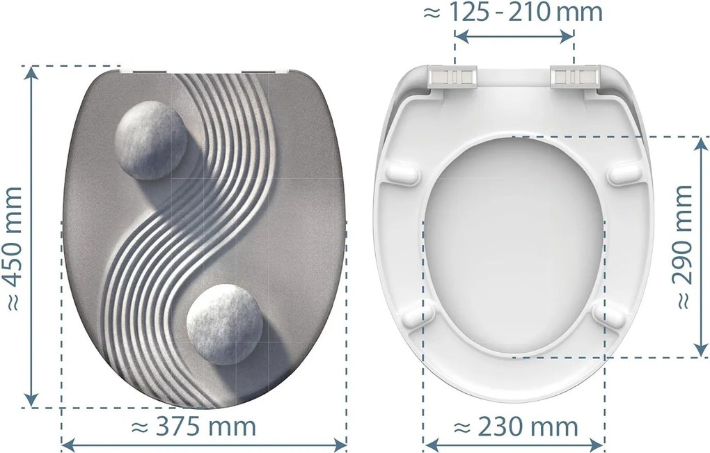 Eisl Sanitär WC sedadlo Duroplast Soft Close Ying and Yang 82152