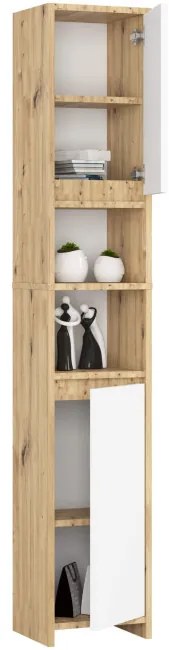 Kúpeľňová skrinka UNI dub artisan / biela