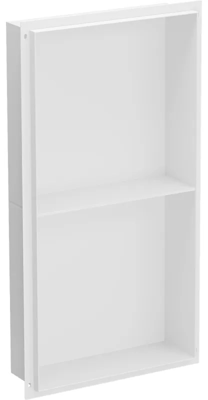 Mexen X-Wall-NR, polička na zapustenie pod obklad bez goliera 60 x 30 cm, biela, 1921603010S