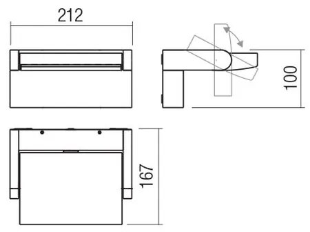 Redo 90585 - LED vonkajšie nástenné svietidlo FLIP LED/20W/230V 3000K IP54 hnedá