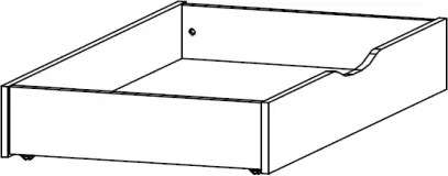 Úložná zásuvka pod posteľ Mosbach, dub Stirling%