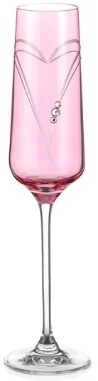 Diamante JFY Pink Hearts flute 190 ml