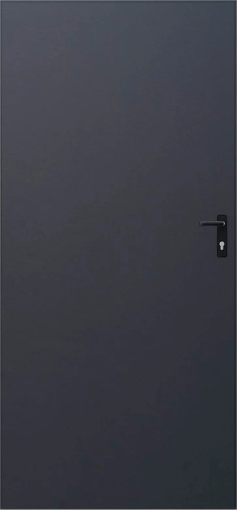Plechové interiérové dvere 90 x 197 cm, ľavé, antracit
