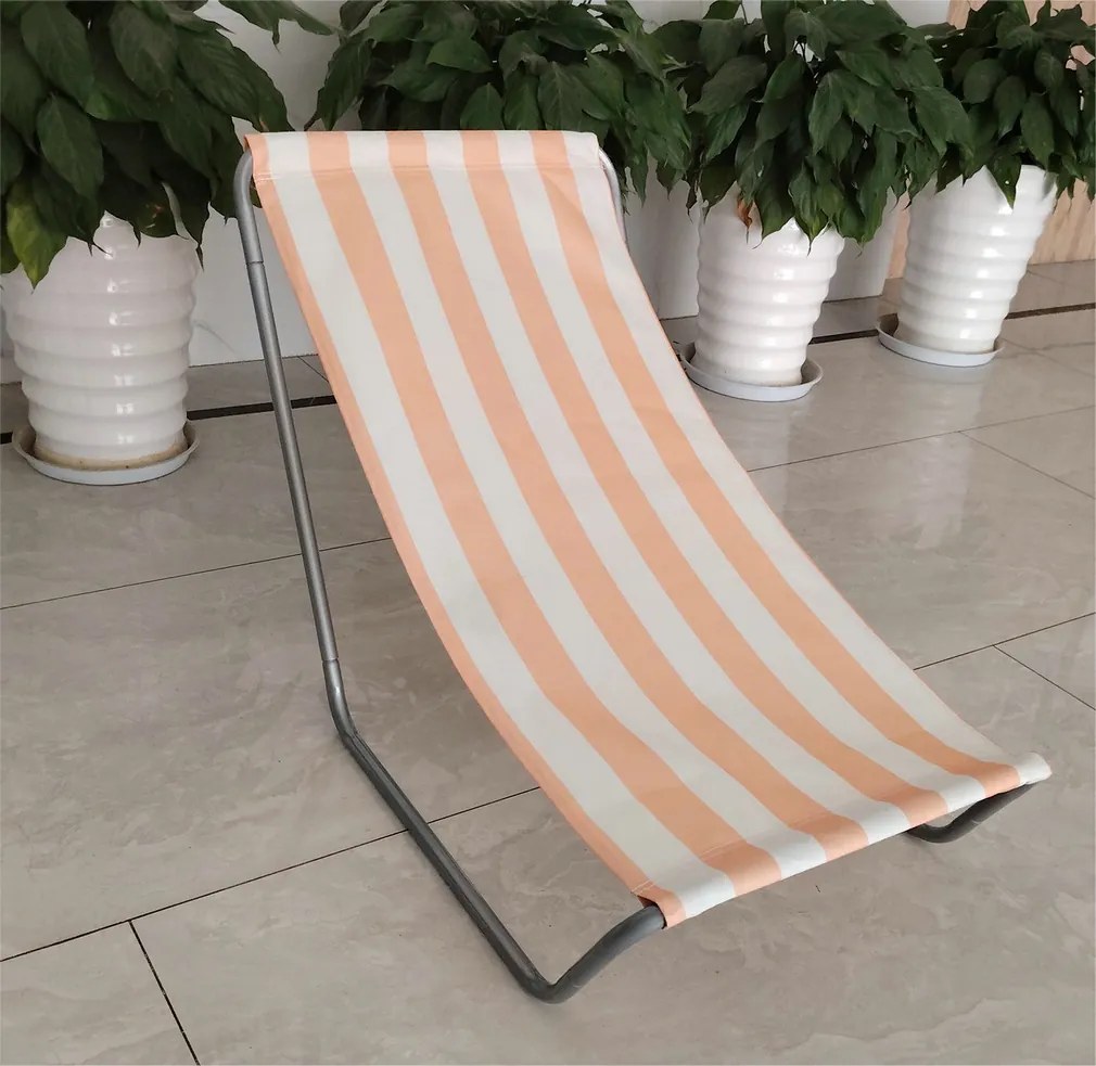 Skladacie plážové ležadlo SAND, oranžové pruhy