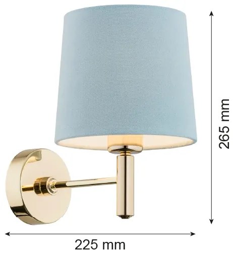 Argon 4347 - Nástenné svietidlo PONTE 1xE27/15W/230V šedá/mosadz