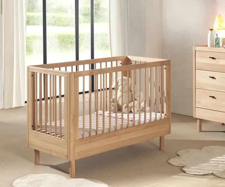 Detská postieľka z dubového dreva Forrest 60x120cm