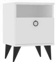 Nočný stolík BARLO 50x40 cm biela