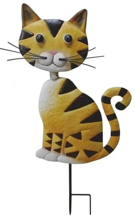 Zápich do kvetináča Mačka 25cm žltá