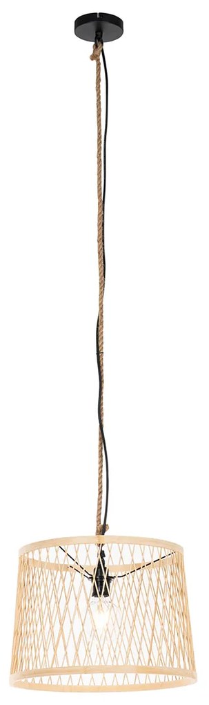 Rustikálne vonkajšie závesné svietidlo ratan 40 cm - Calamus