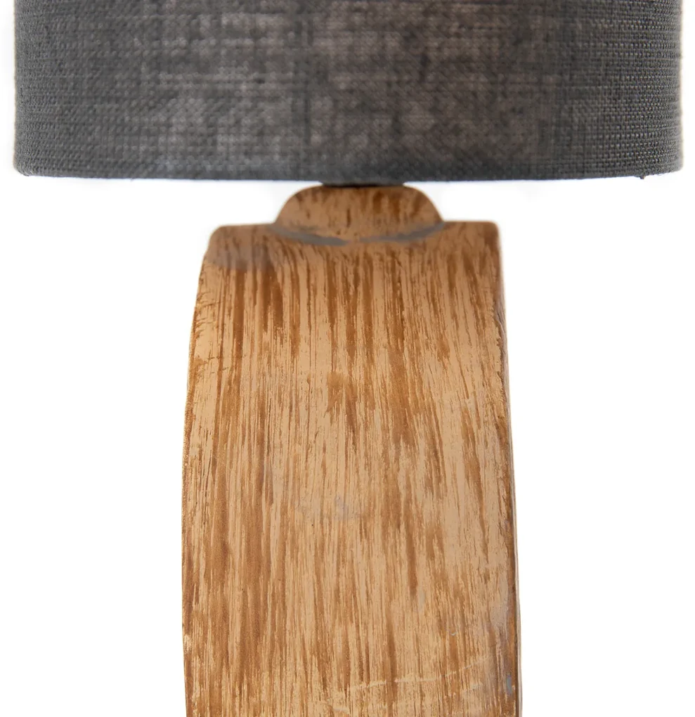 Moderná stolná lampa sivá vrátane LED - Meau