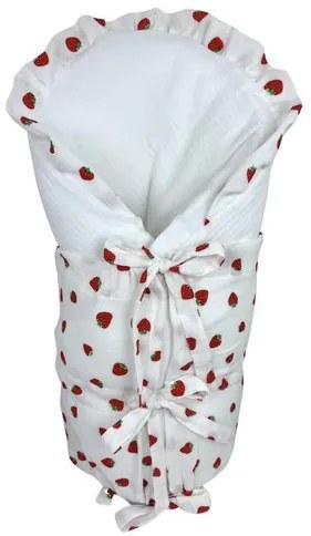 INTERMEDIC SK Obliečka na zavinovačku mušelín - Strawberry 73x73 cm Veľkosť: 37x120 cm
