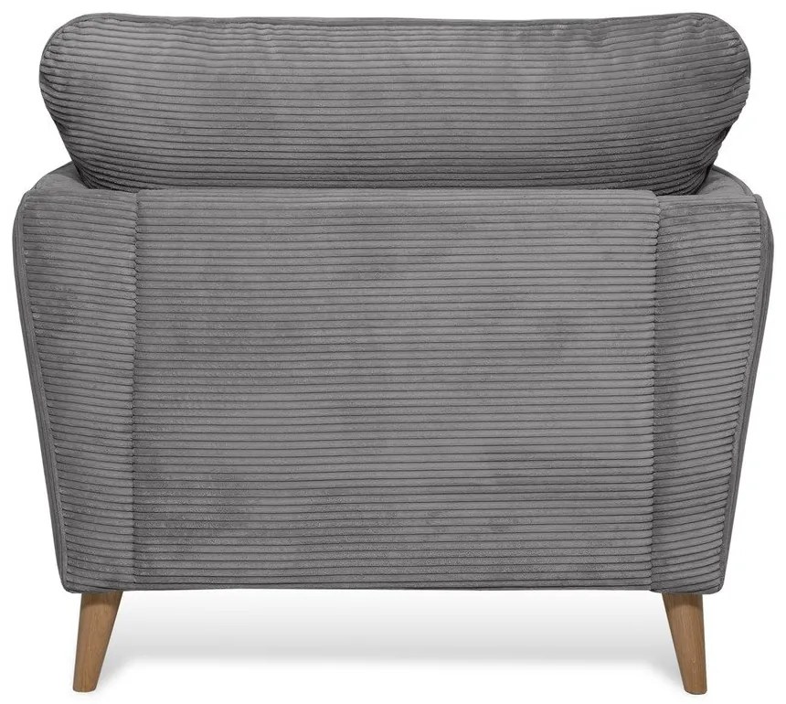 Tmavosivé menčestrové kreslo Paris – Scandic