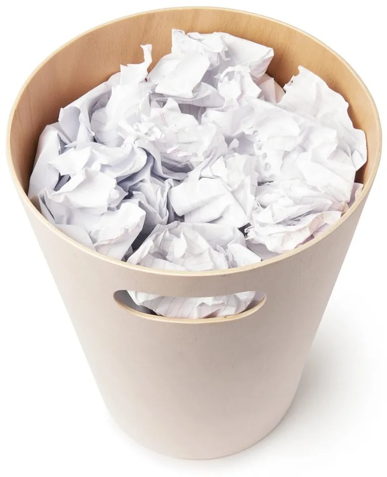 Béžový kancelársky odpadkový kôš 7,5 l Woodrow – Umbra