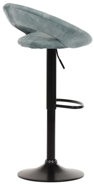 Autronic BONTEC Barová stolička, modrá, látka, AUB-822 BLUE4 Farba: Šedá