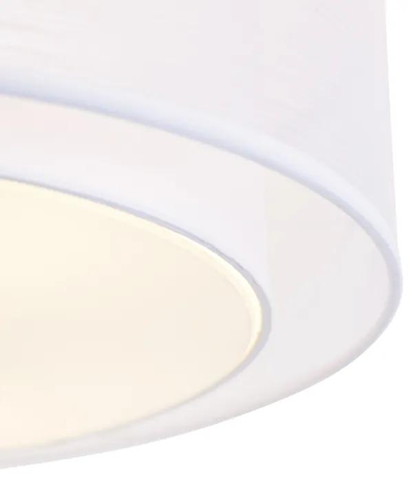 Moderné stropné svietidlo biele 50 cm 3-svetlo - Drum Duo