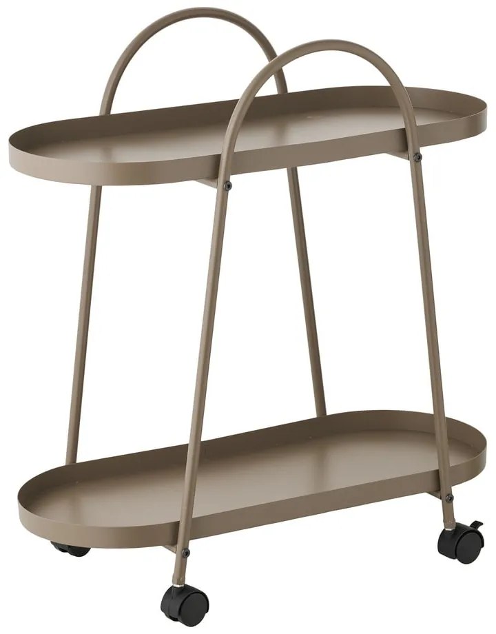 Kovový servírovací stolík na kolieskach 27,5x60 cm Empoli – House Nordic