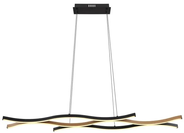 Globo 67206HW - LED Luster na lanku GERONIMO LED/35W/230V čierna/hnedá