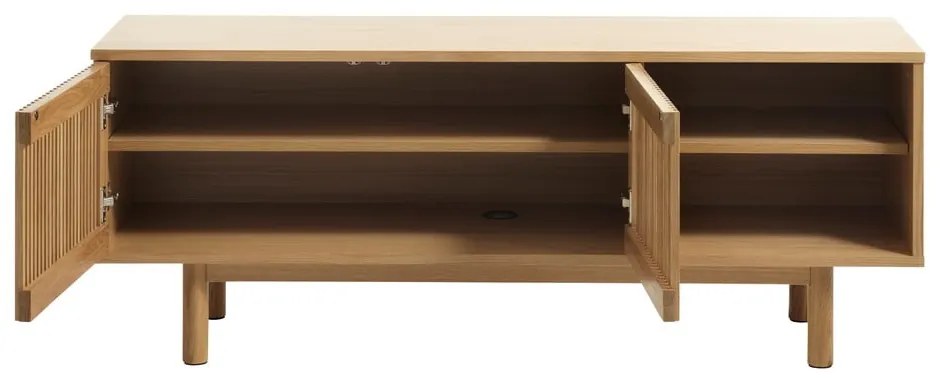 TV stolík v dekore duba v prírodnej farbe 143x55 cm Tiber – Unique Furniture
