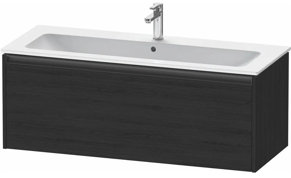 DURAVIT Ketho 2 závesná skrinka pod umývadlo, 1 zásuvka, 1210 x 480 x 440 mm, dub čierny, K25065016160000