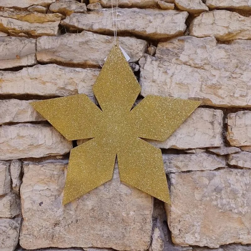 DECOLED Zlatá hviezda, 2D, 40 cm