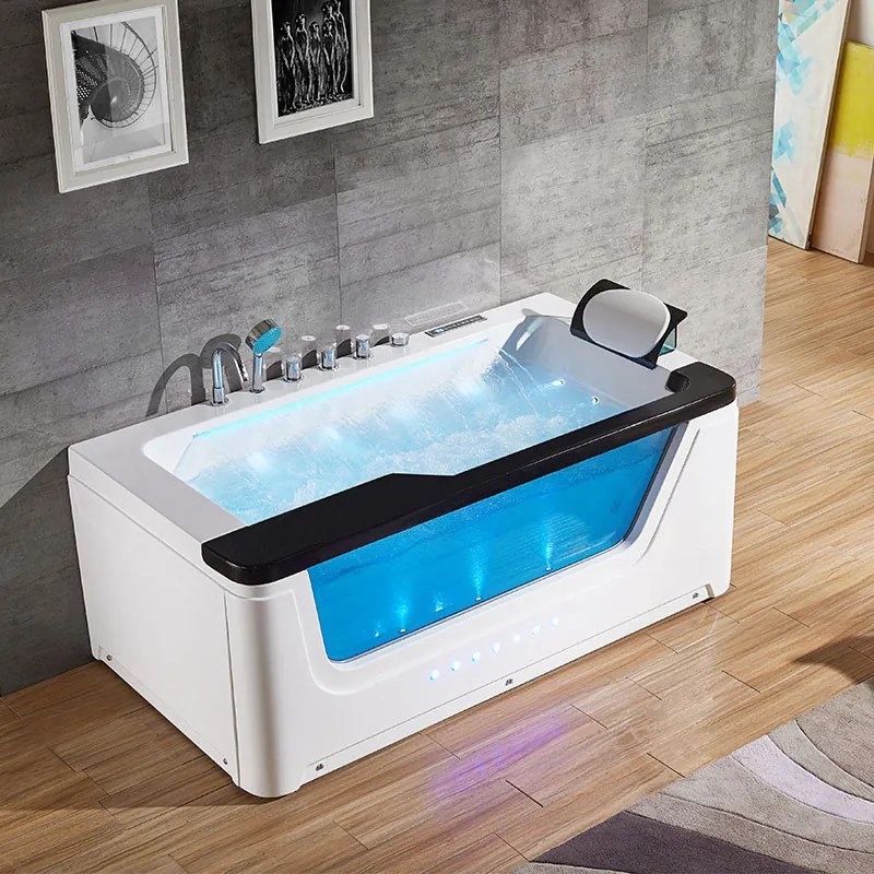 Terra Hydromasážna vírivá vaňa NEVADA 912 BL 170x90 ČIERNA s ohrevom vody