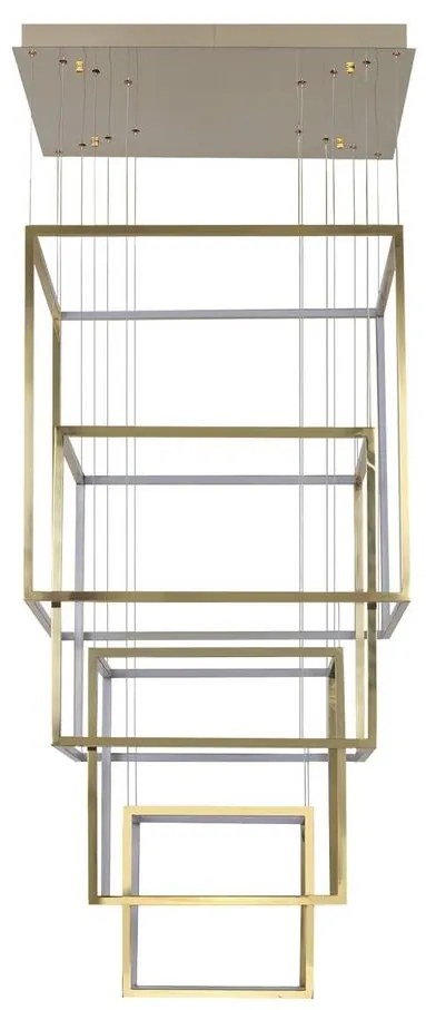 Azzardo AZ3140 - LED Stmievateľný luster na lanku OPERA LED/329W/230V zlatá