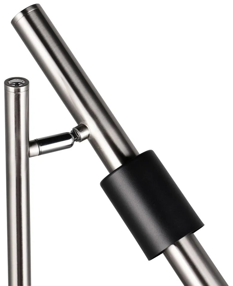 Čierna/v striebornej farbe LED stojacia lampa (výška 150 cm) Ikaris – Trio Select