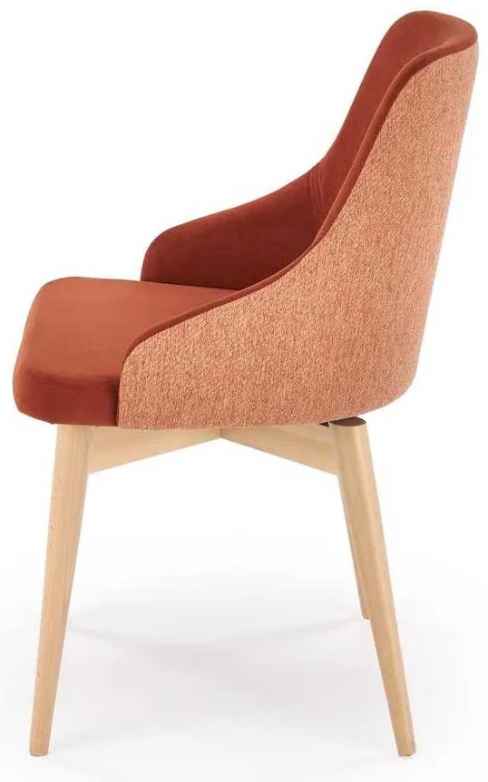 Jedálenská stolička Taberu, oranžová / buk