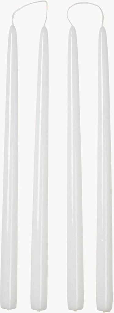 Ručne vyrobené dlhé sviečky Smooth, 4 ks