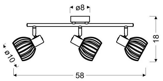 Stropné svietidlo v bielo-prírodnej farbe ø 10 cm Atarri – Candellux Lighting