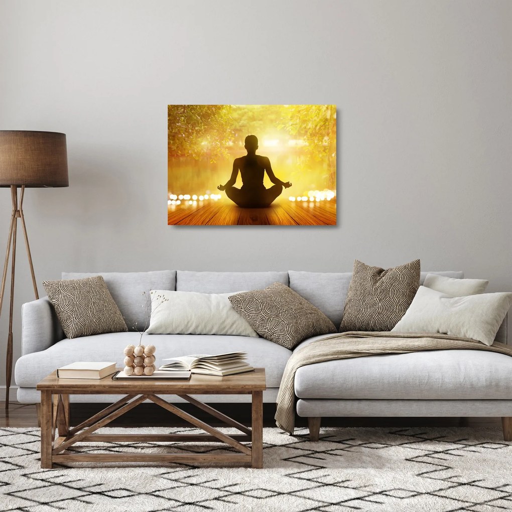 Sklenený obraz - Meditácia (70x50 cm)
