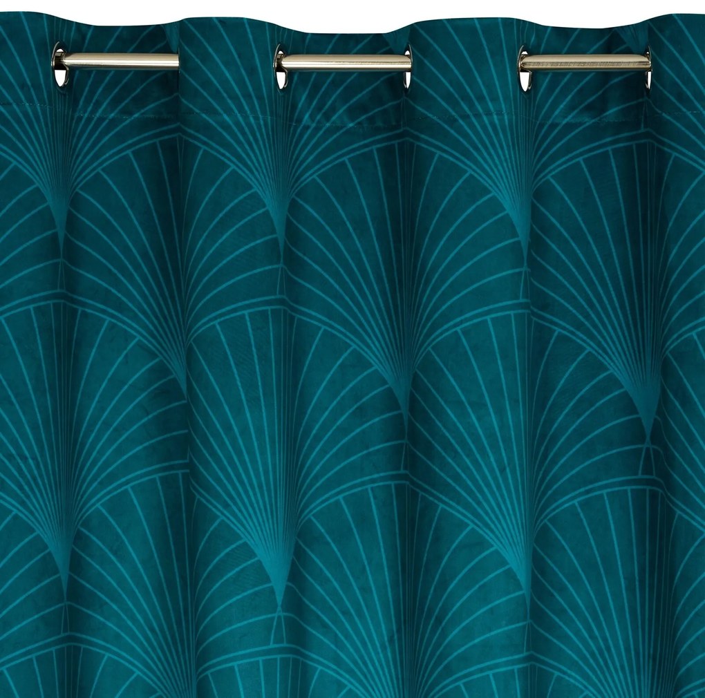 ZATEMŇOVACÍ ZÁVES LIMITED COLLECTION LOTOS 140X250 CM TYRKYSOVÁ